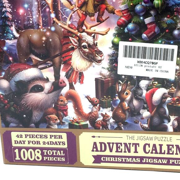 Christmas Advent Calendar Holiday 1008 Jigsaw Puzzle 24 Days Boxes Sealed - Picture 4 of 5